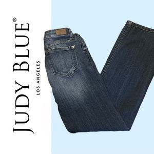 Judy Blue Women’s Dark Washed Lightly Distressed Boot Cut Jeans - Size 3/26